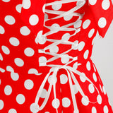 1950S Yellow Retro Polka Dot Halter Neck Vintage Dress