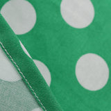 1950S Green Retro Polka Dot Halter Belted Sleeveless Vintage Dress