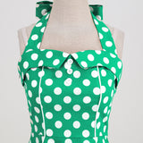 1950S Yellow Retro Polka Dot Halter Neck Vintage Dress