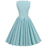 1950S Red and White Gingham Sleeveless A-Line Vintage Swing Dress